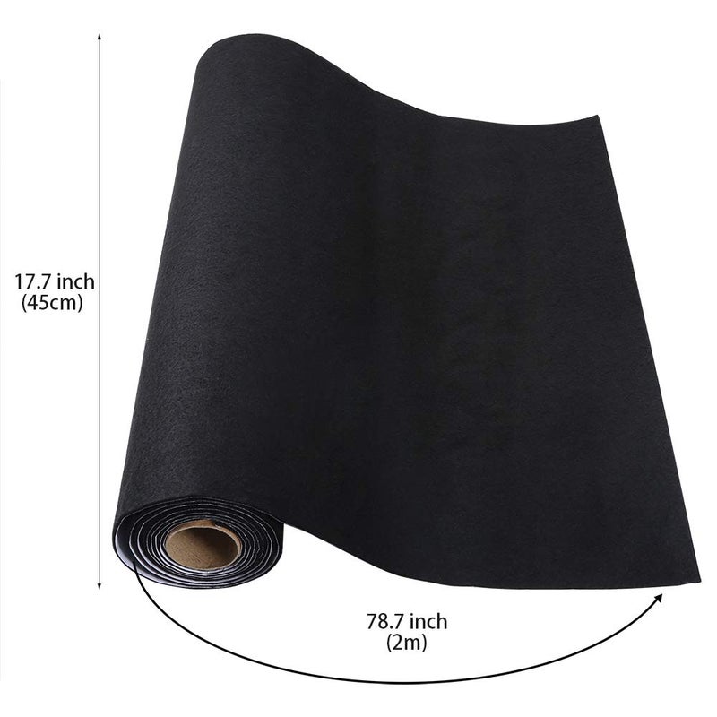 Caydo 78.7" x 17.7" Extra Large Black Adhesive Felt Shelf Liner Black Backed Adhesive Felt Roll for DIY Projects Costume, Jewelry Drawer Craft Fabric Peel Stick - Image 4